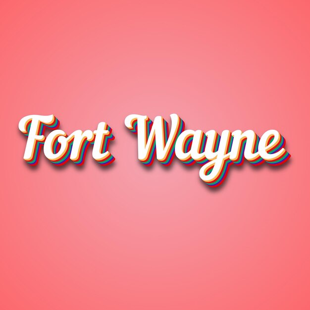 Efekt Tekstu Fort Wayne Zdjęcie Zdjęcie Cool