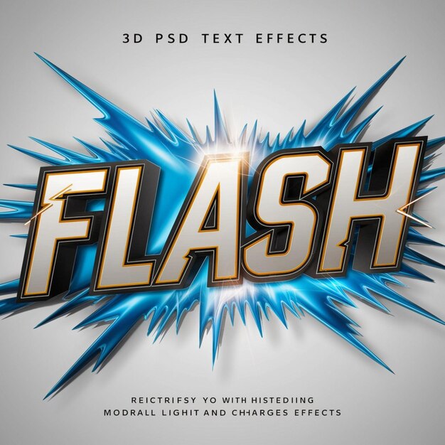 Efekt tekstu PSD w stylu flash 3D