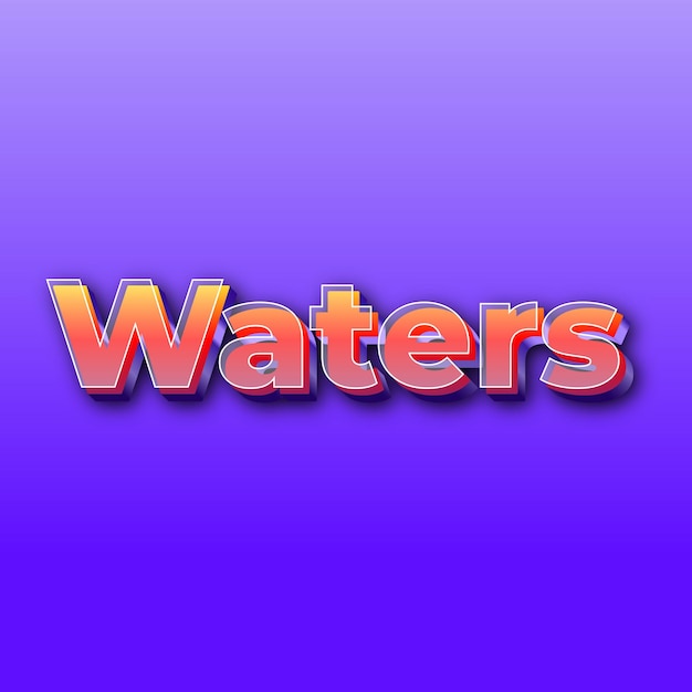 Efekt WatersText Zdjęcie karty JPG z gradientowym fioletowym tłem