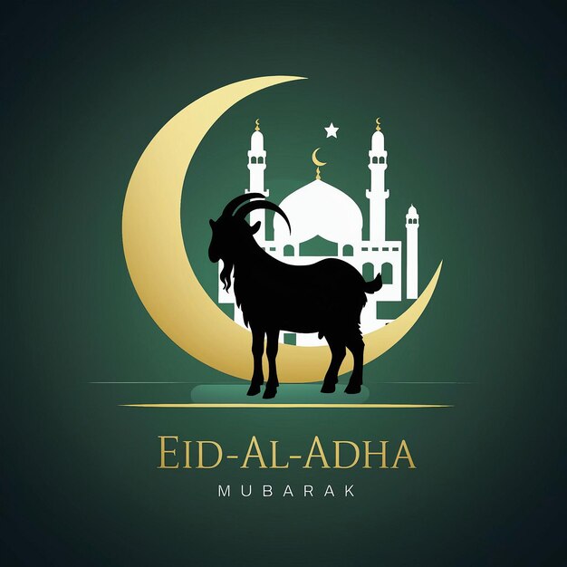 Zdjęcie eid al adha mubarak banner mediów społecznościowych i post template ai generator