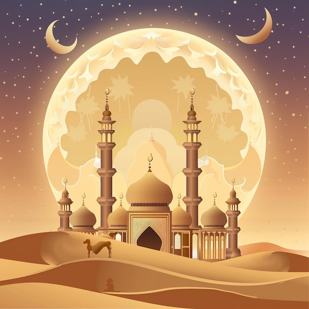 Eid Al Adha mubarak islamskie święto Bakrid tło