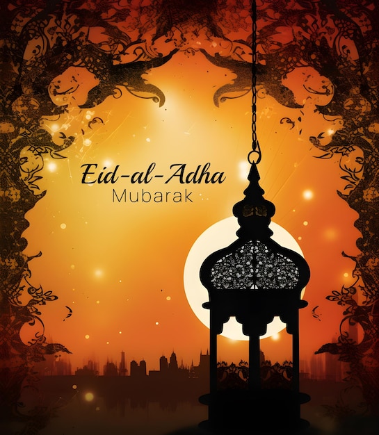 Eid al Adha Mubarak plakat Eid tło