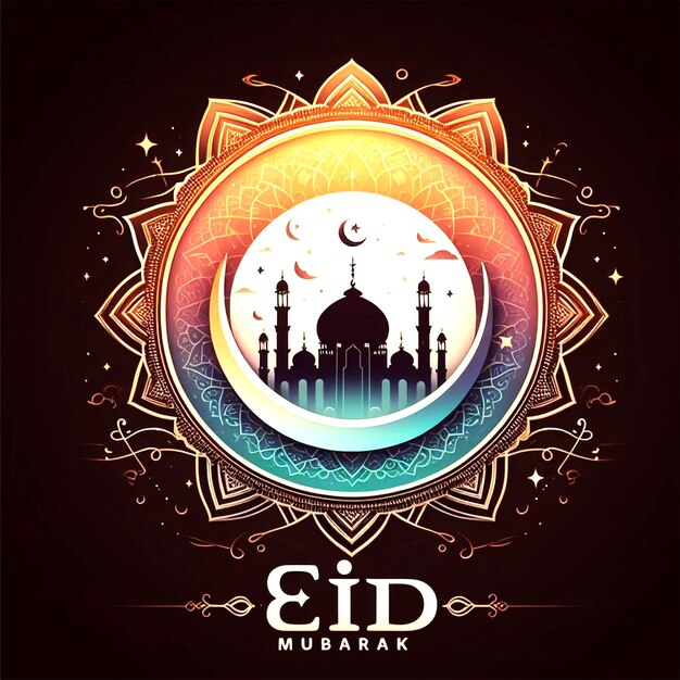 Eid mubarak islamskie święto social media post Eid Mubarak uroczyste ilustracje Eid Muborak
