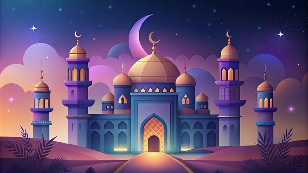 Eid Mubarak premium ilustracja z luksusowym projektem