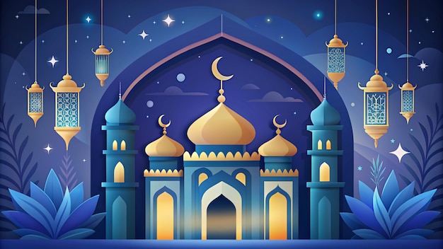 Eid Mubarak premium ilustracja z luksusowym projektem