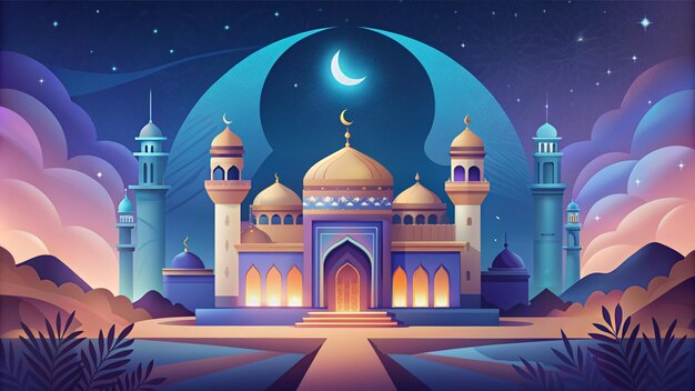 Eid Mubarak premium ilustracja z luksusowym projektem