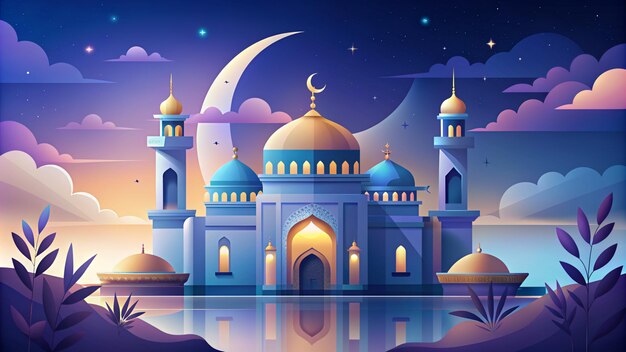 Eid Mubarak premium ilustracja z luksusowym projektem