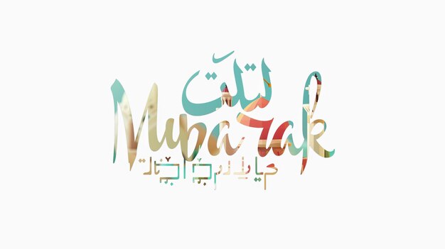 Eid Mubarak typografia 47 prosty lowpoly uroczy 3d z Eid al Adha Mubarak tło