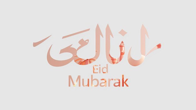 Eid Mubarak typografia 50 prosty lowpoly uroczy 3d z Eid al Adha Mubarak tło