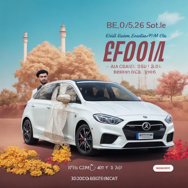Eid specjalne wynajem samochodu sprzedaż samochodu zniżki oferują social media post design