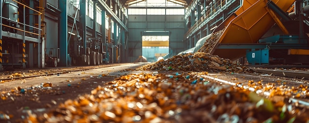 Ekologiczne obiekt recyklingu odpadów i oczyszczania wody dla ochrony środowiska Koncepcja Zielone inicjatywy Zarządzanie odpadami Oczyszczanie wody Ochrona środowiska