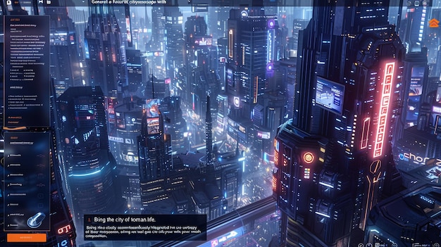 ekran pokazuje krajobraz miasta z widokiem na miasto