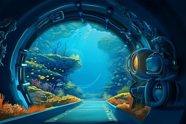 Zdjęcie eksploracja głębokiej podróży podwodnej generatywna sztuczna inteligencja