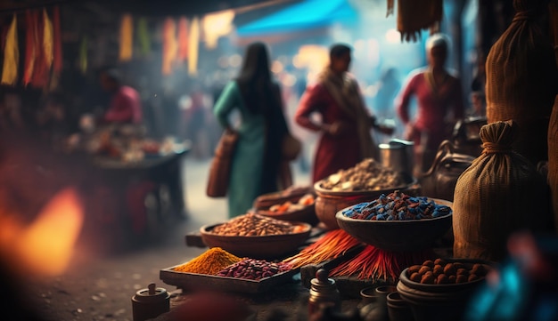 Eksploracja tętniącego życiem chaosu indyjskiego bazaru Burza kolorów i przypraw