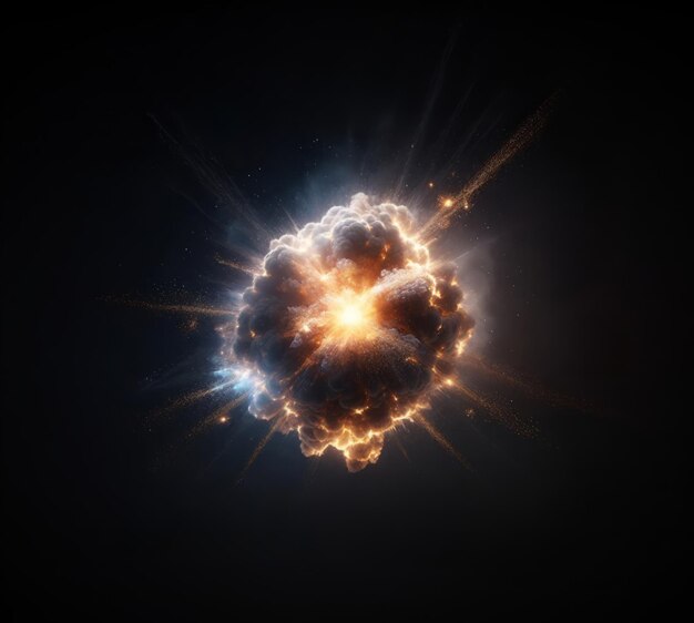 Zdjęcie eksplozja kosmiczna w głębokiej przestrzeni kosmicznej