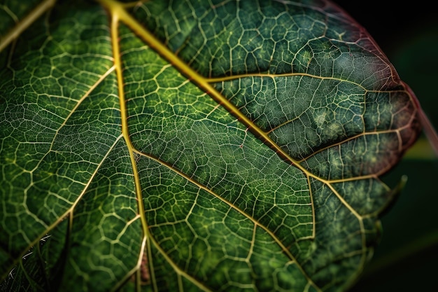 Eksplozja liści roślin w widoku makro z każdym delikatnym i niepowtarzalnym liściem uchwyconym w oszałamiających szczegółach