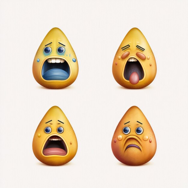 Zdjęcie ekspresyjny emotikon twarzy lodowy emoji