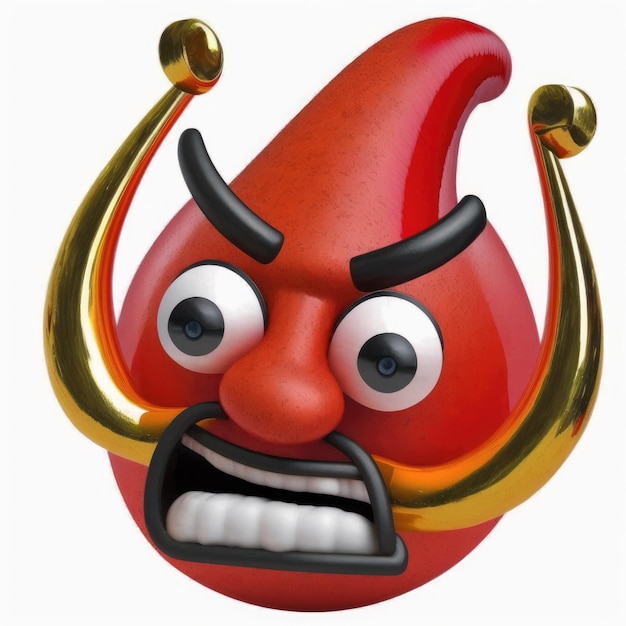 Zdjęcie ekspresyjny emotikon twarzy trąbka emoji