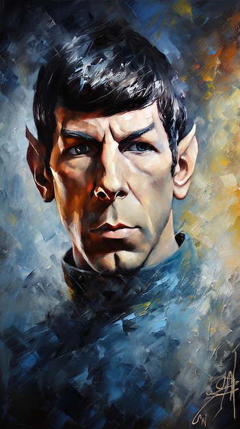 Ekspresyjny portret Spocka
