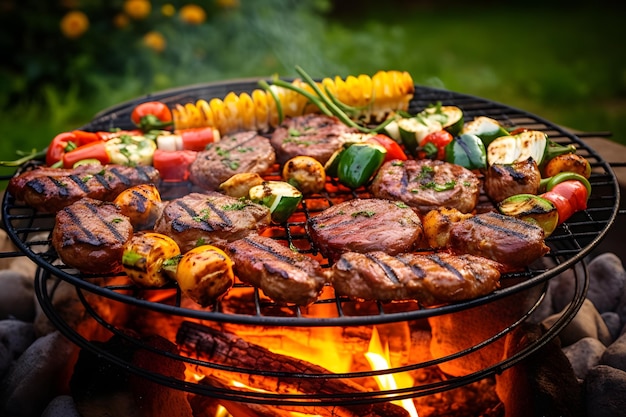 Ekstrawagancja grillowania Mięso i warzywa z grilla
