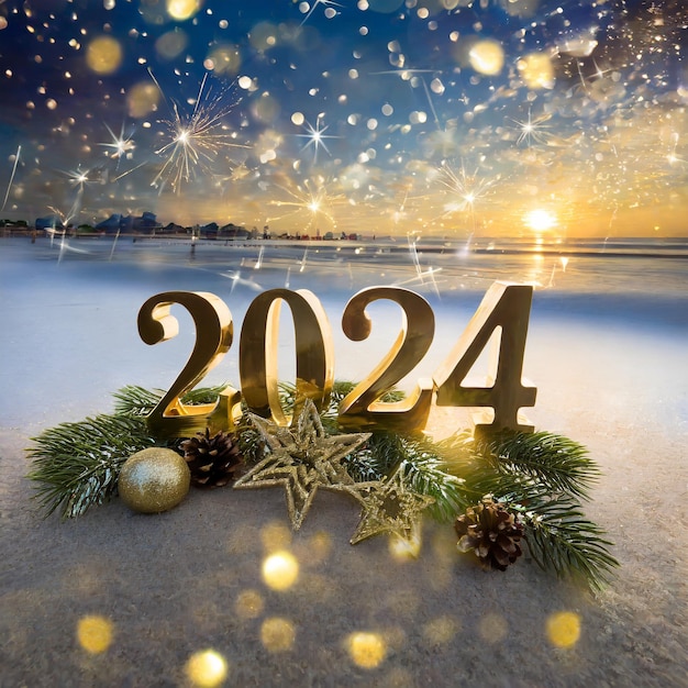 Zdjęcie elegancja w 2024 roku ornamenty szklane drzewo bożonarodzeniowe zielone i wieniec twinkle