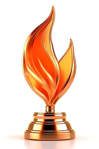 Elegancka nagroda sportowa trofeum mistrza ognia Nagroda zwycięzcy nagrody koncepcja uroczystości mistrzów