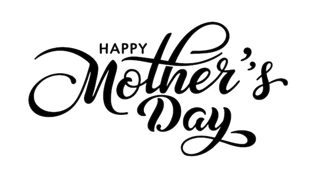elegancki czarny napis Szczęśliwego Dnia Matki