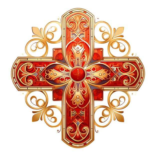 Elegancki materiał mosiężny Świętego Krzyża z mozaiką i akwarelą w ramce Happy Palm Sunday