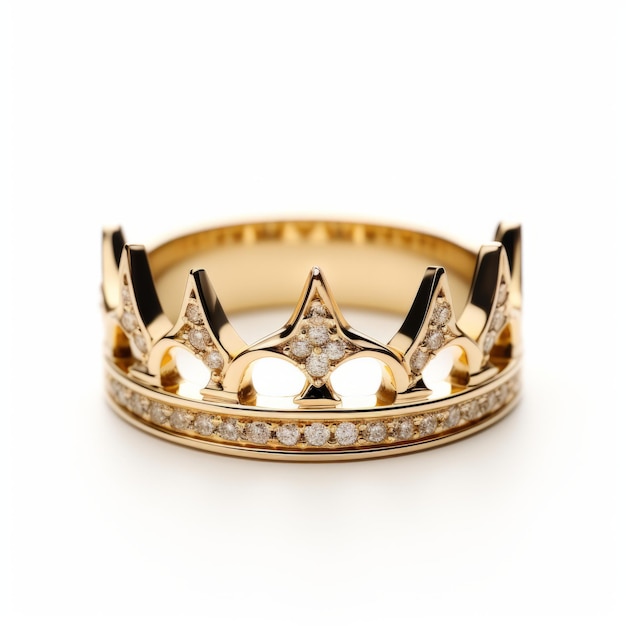 Elegancki złoty pierścionek z diamentem