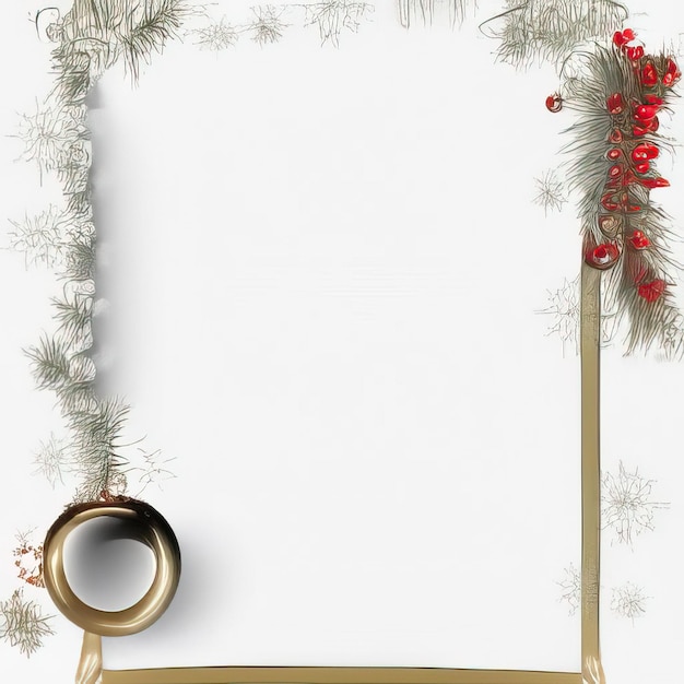 Zdjęcie eleganckie złote ramki świąteczne noworoczne