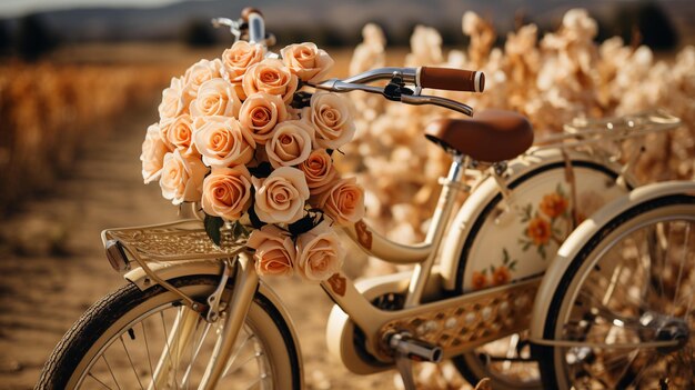 Elegant_bicycle_in_nature_photorealistic_ultrHD 8K tapetowy obraz fotograficzny