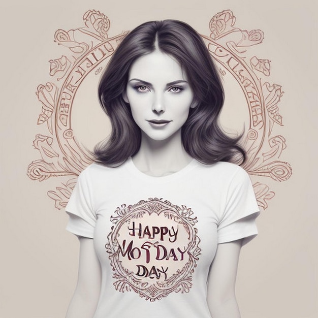 Zdjęcie elegant typographical tshirt design happy mothers day illustration