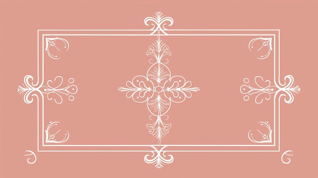 Elegantna ilustracja klasycznego antycznego stylu art nouveau z białymi liniami na różowym tle Ilustracja wysokiej klasy dla galy, wielkiego otwarcia lub wesela w stylu art deco