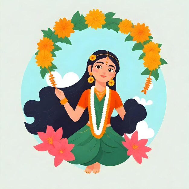 Zdjęcie elegantna kolekcja ugadi garland clipart