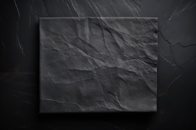 Elegantna, kontrastowa czarna serwetka zdobiąca elegancki kamienny stół AR 32