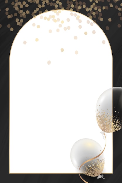 Elegantna ramka balonów imprezowych png