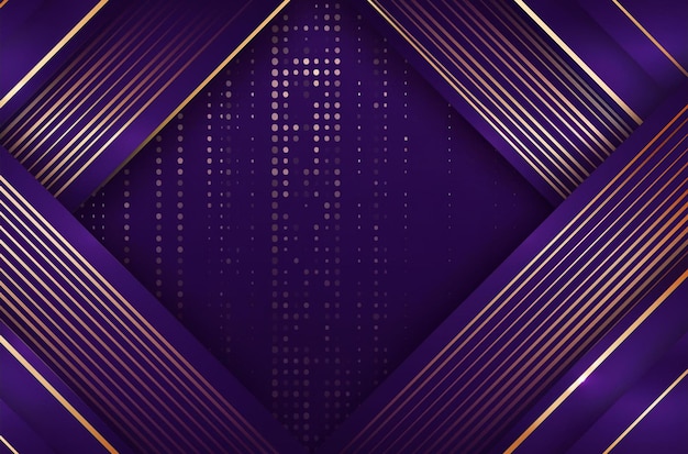 Elegantne fioletowe i złote kształty geometryczne Tło