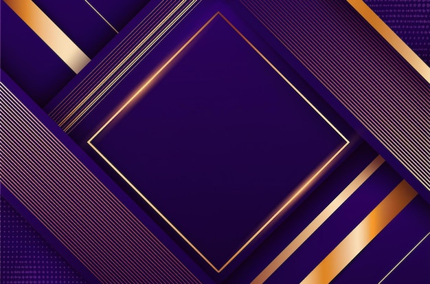 Elegantne fioletowe i złote kształty geometryczne Tło