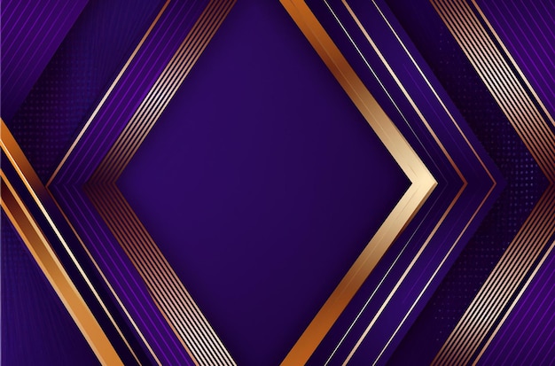 Elegantne fioletowe i złote kształty geometryczne Tło