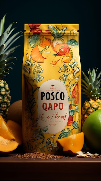 Elegantne indyjskie słodkie lassi, orzechy mango, ananas, kolory tropikalne