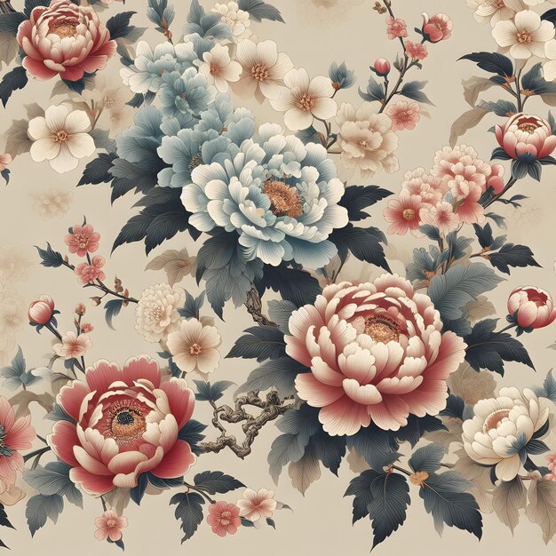 Elegantne wzory kwiatowe Zdumiewająca sztuka botaniczna dla twoich projektów Microstock Image