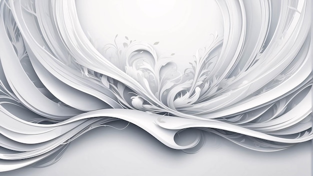 Zdjęcie elegantny abstrakcyjny kształt białe tło