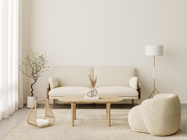 Elegantny i przytulny salon z nowoczesnymi meblami