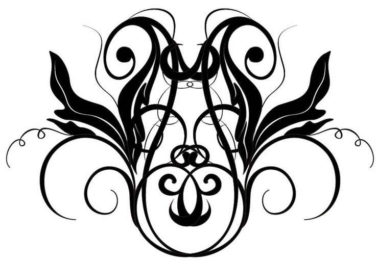 Zdjęcie elegantny kwiatowy monogram m