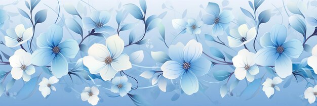 Elegantny niebieski kwiatowy tło
