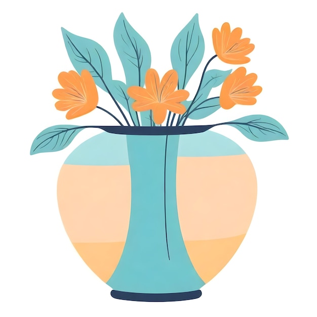 Zdjęcie elegantny wazon o skomplikowanym wzorze i szerokiej szyi