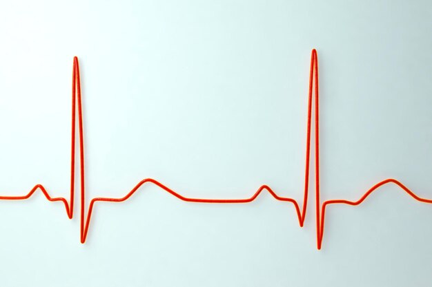 Zdjęcie elektrokardiogram z etykietami na jasnym tle ilustracja 3d tła medycznego