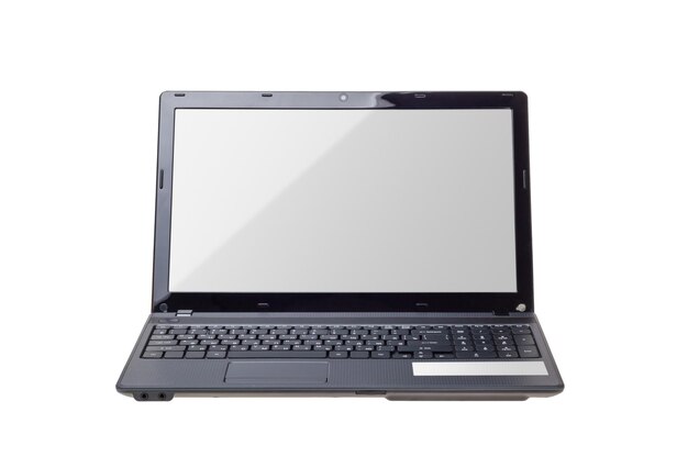 Elektroniczna kolekcja - Nowoczesny laptop na białym tle