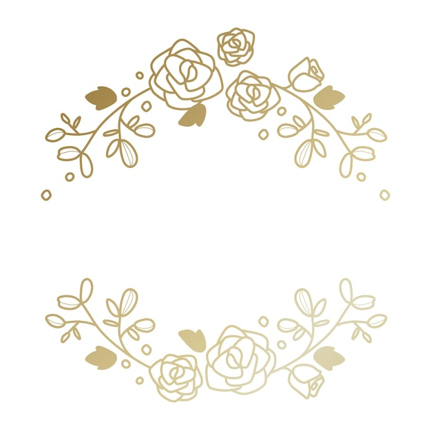 Element flower logo png clipart złoto estetyczna ilustracja botaniczna