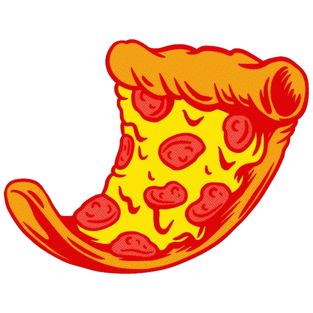 Element projektowy naklejki na pizzę Pepperoni